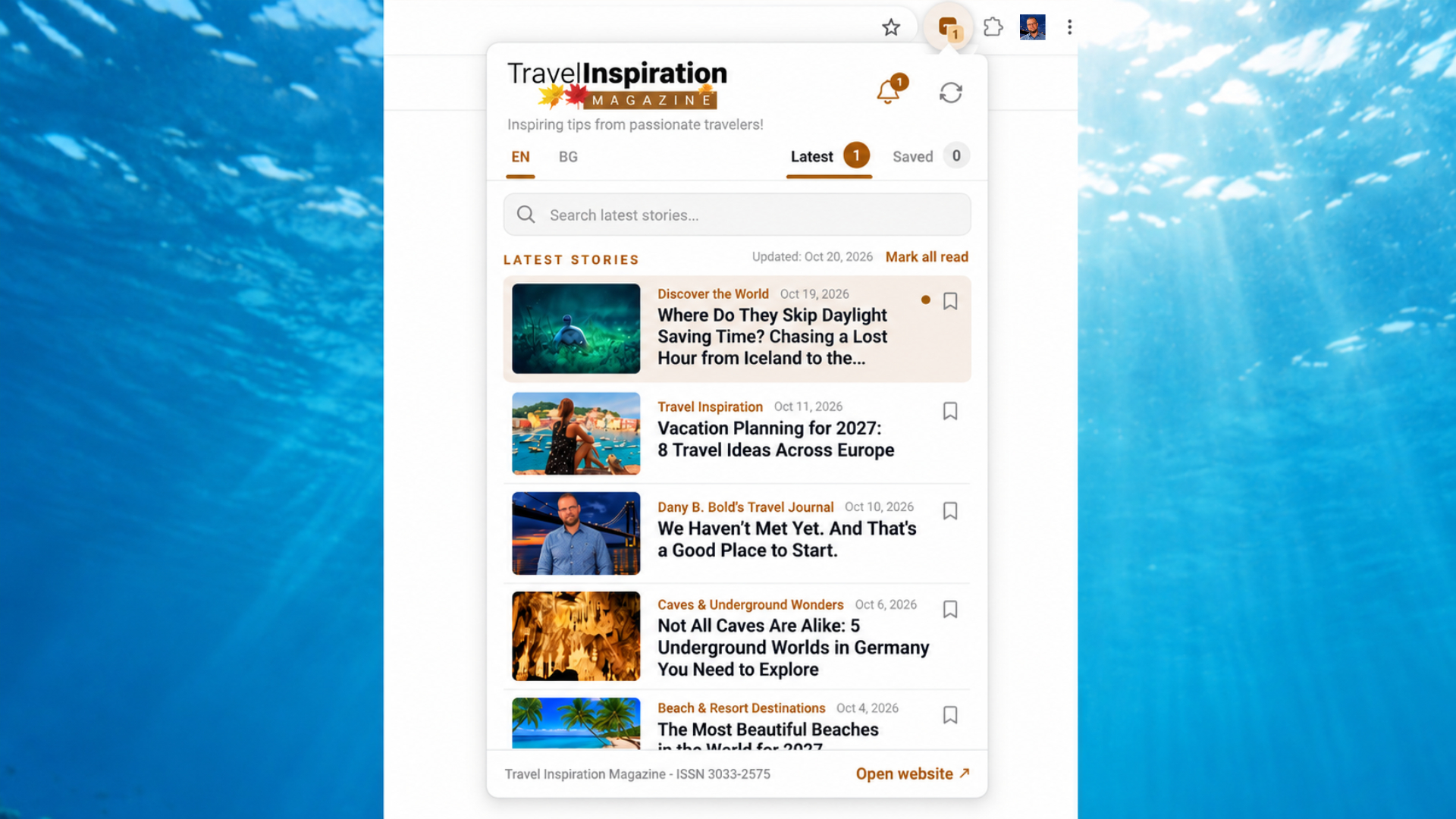 Travel Inspiration Magazine Now Has a Google Chrome Extension